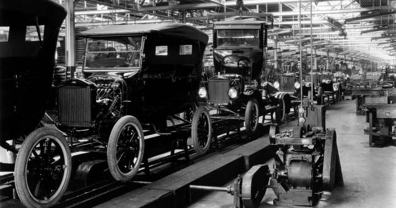 historia de la industria - automóvil antiguo