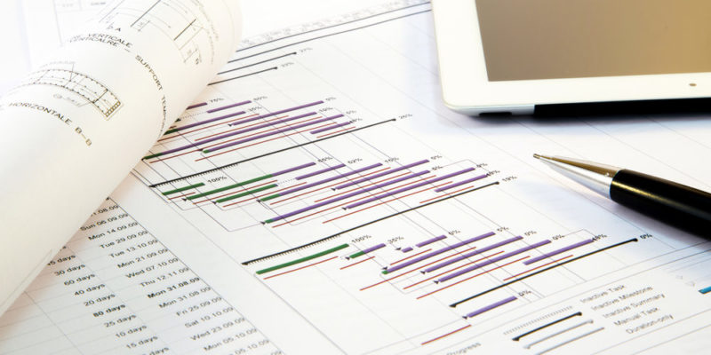 Gráfico de Gantt - gerenciamento de projetos