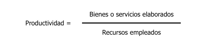 Fórmula para calcular la productividad