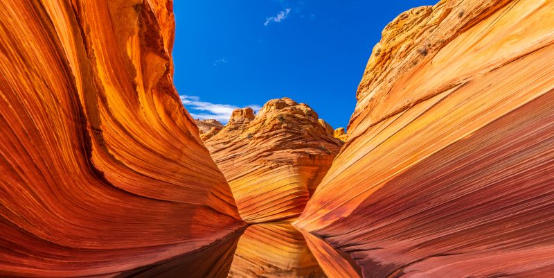 La Ola es una formación rocosa situada en Arizona, Estados Unidos, cerca de su frontera norte con Utah.