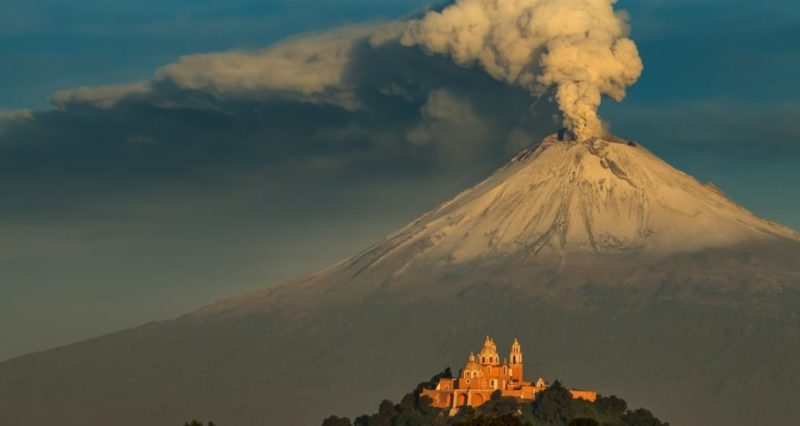 Popocatépetl volcan cholula puebla mexico