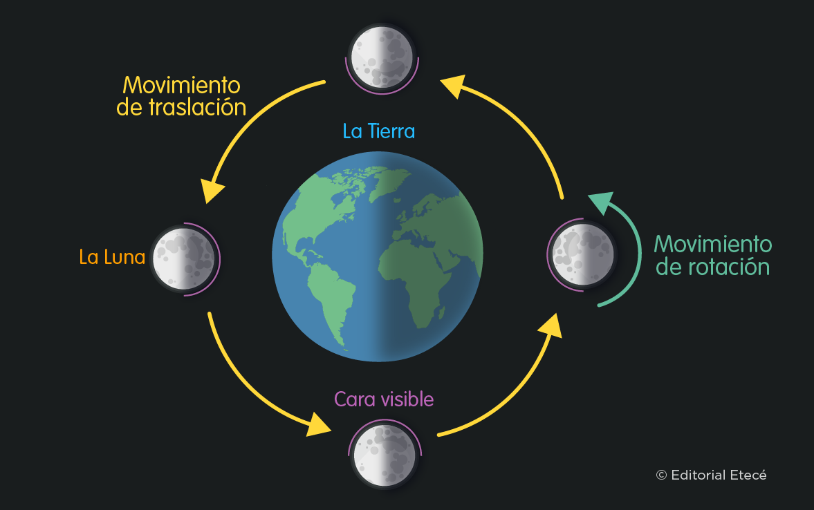 Traslación y rotación de la Luna