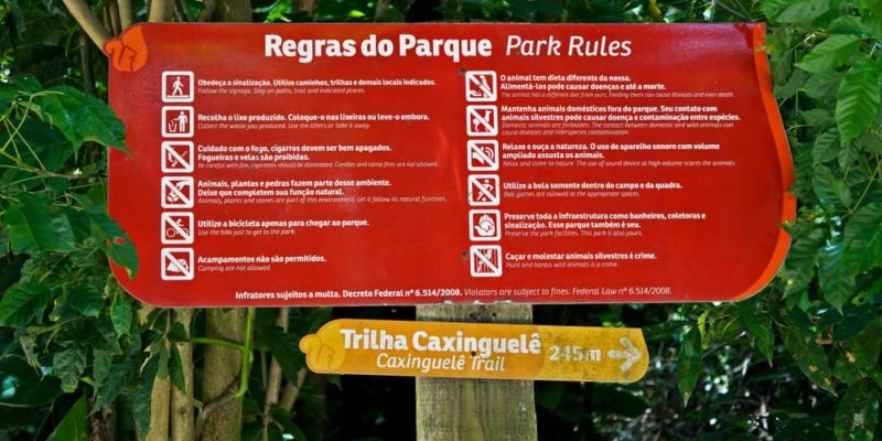 reglamento ejemplo parque