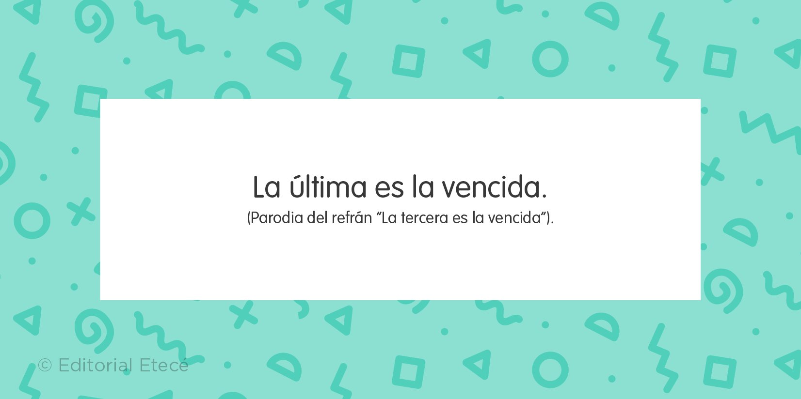 Parodia de un refrán