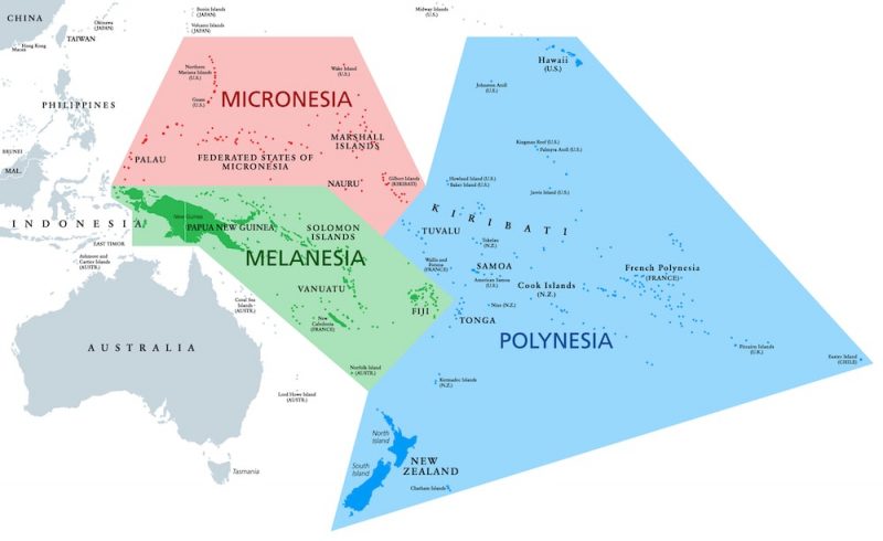 regiones continentales de oceania