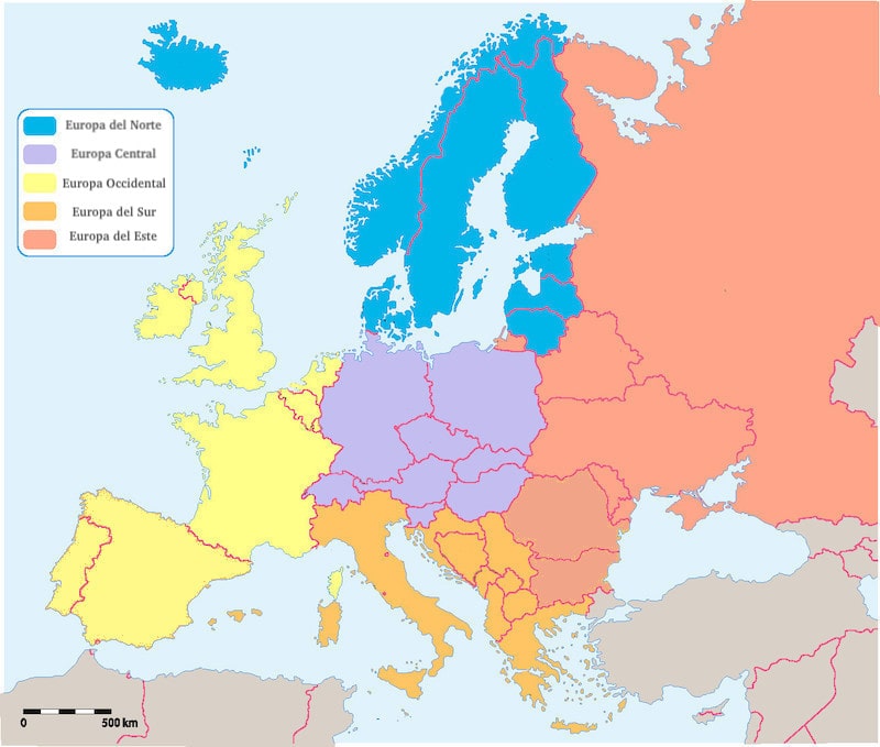 paises y capitales de europa regiones