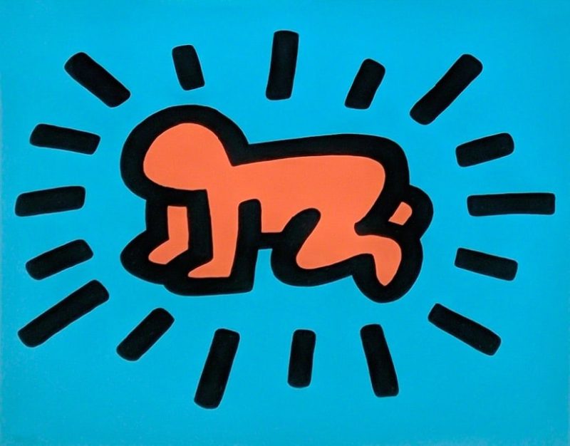 Bebé radiante (1991) de Keith Haring pop art