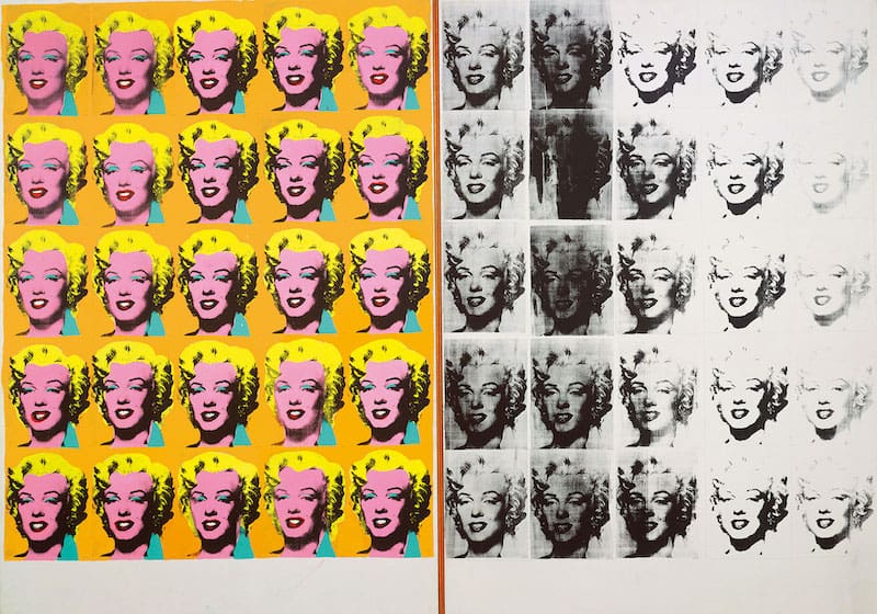 Díptico de Marilyn (1962) de Andy Warhol pop art