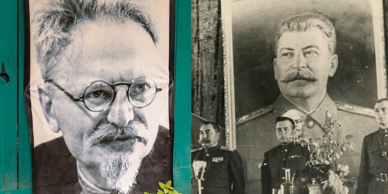 Tras el fin del leninismo, se enfrentaron Trotski y Stalin.