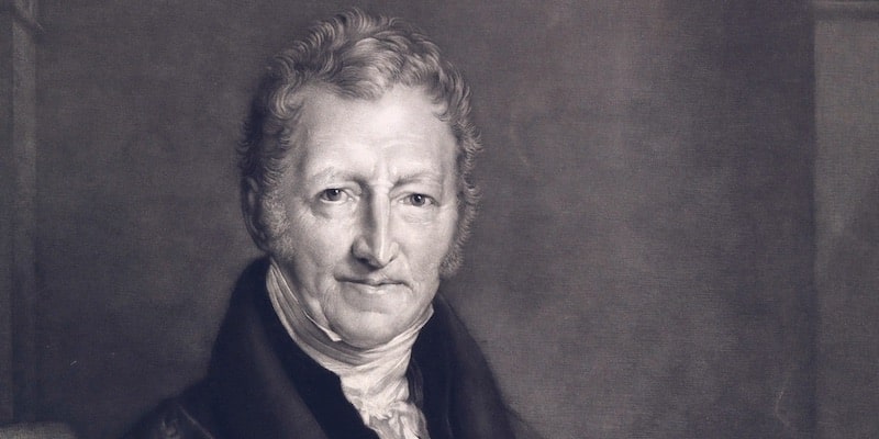 Thomas Malthus retratado en el siglo diecinueve.