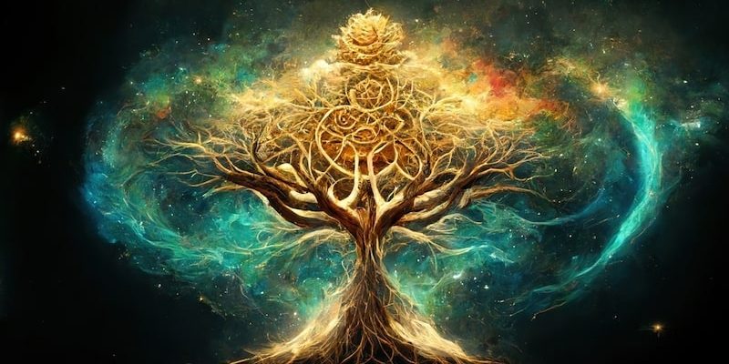 En la mitología escandinava, Yggdrasil, el árbol del mundo, conectaba los distintos planos de existencia.